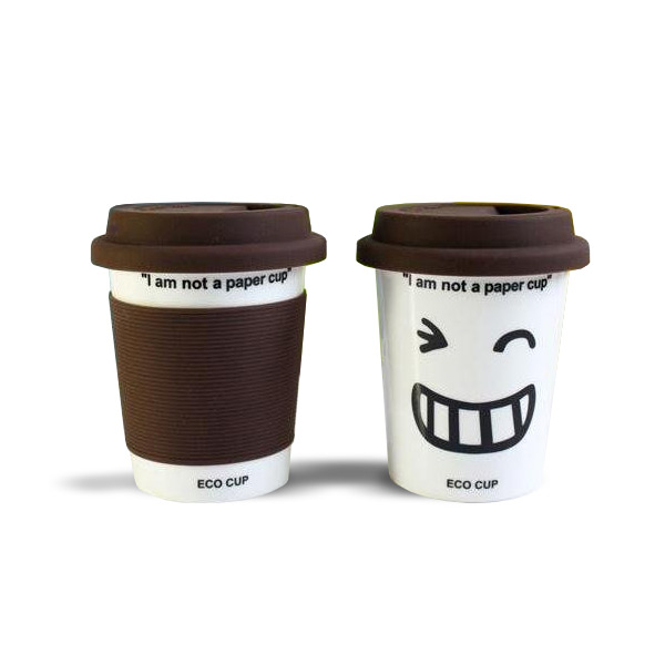 'I Am Not a Paper Cup' - Thermal Porcelain Mug (230ml) - Chocolate