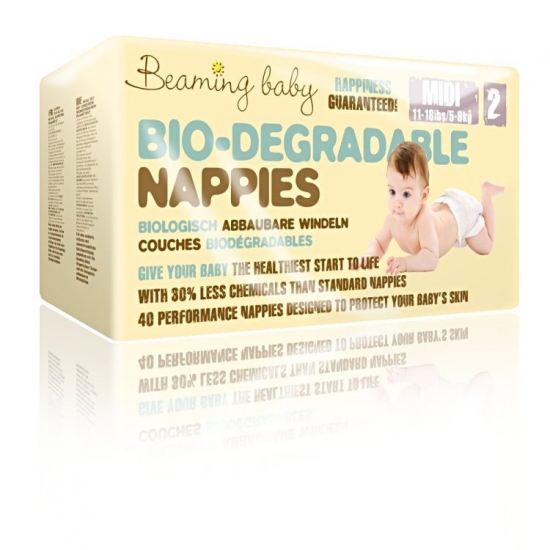 Beaming Baby Bio-degradable Nappies MIDI (40) Size 2