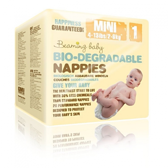 Beaming Baby Bio-degradable Nappies MINI (20) Size 1